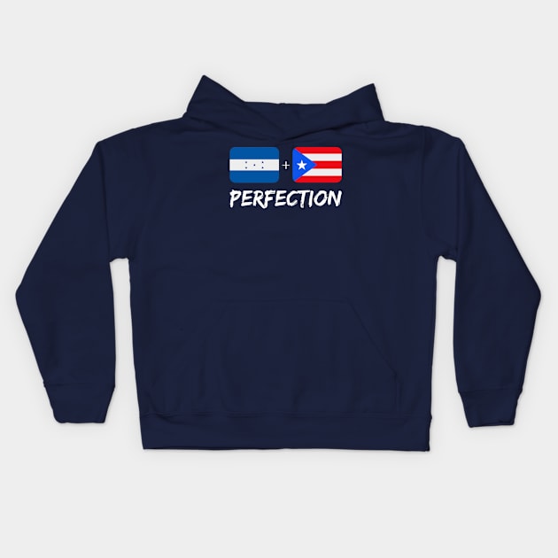 Puerto Rican Plus Honduran Perfection Heritage Kids Hoodie by Just Rep It!!